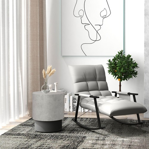 Round concrete accent table - accent,